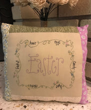 Load image into Gallery viewer, &#39;Easter&#39; Hand Stitched Pillow.  Orders Only
