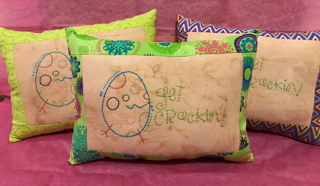 'Get Crackin'!  Easter Pillow