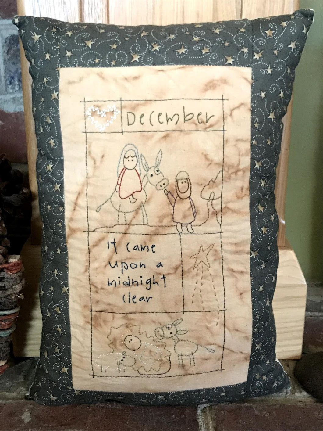 It Came Upon a Midnight Clear - Nativity Pillow